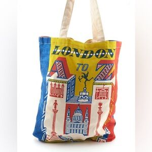 Victoria & Albert V&A Museum London A to Z Edward Bawden Tote Bag UK Souvenir